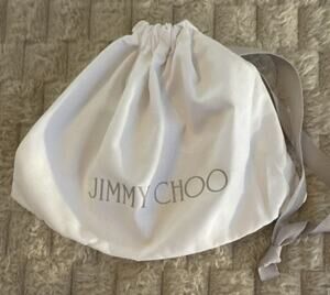 Jimmy Choo Dust Bag White Storage Drawstring Cover Pouch 11 by 8